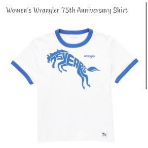 •WRANGLER•NWT WOMENS WRANGLER 75TH ANNIVERSARY T-SHIRT SIZE SMALL